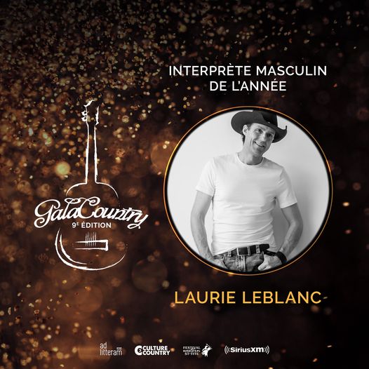 9e Gala Country : Laurie LeBlanc interprète masculin de l’année